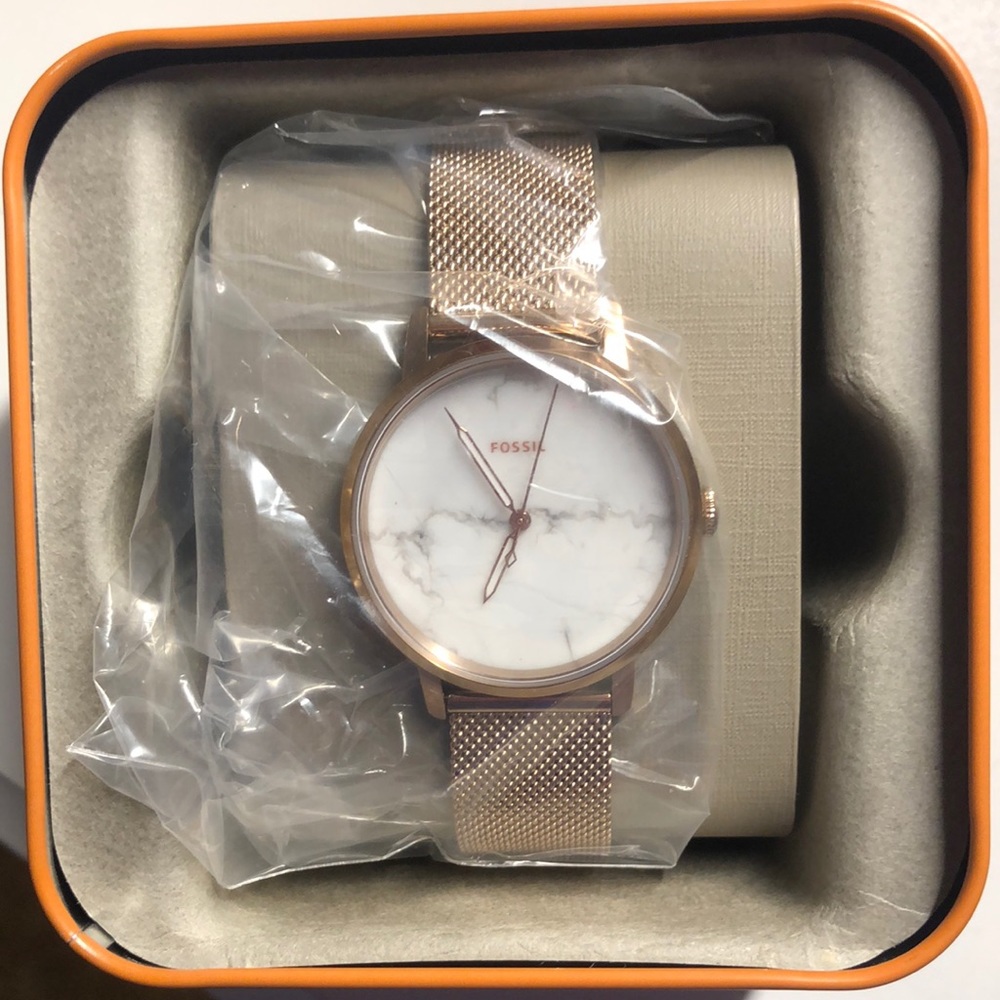 Rose Gold Fossil Watch